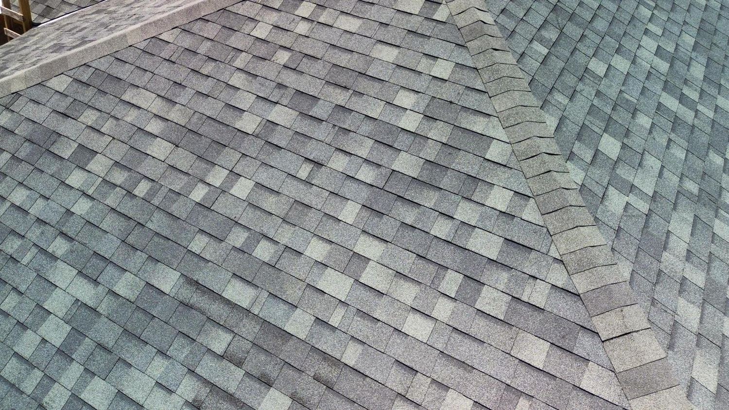 Close up of architectural shingle detail